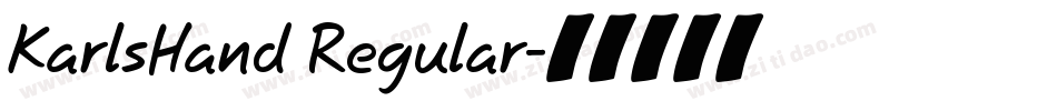 KarlsHand Regular字体转换